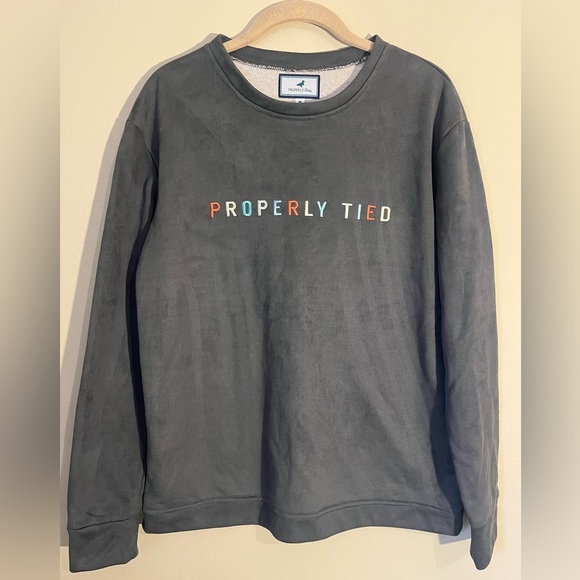 Properly Tied crewneck sweatshirt in Gray Size Medium - Picture 1 of 4